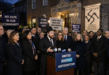 Queens Leaders Rally Against Wave of Antisemitic Vandalism in Forest Hills
